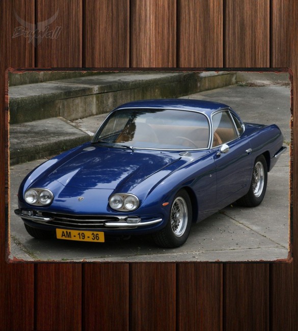 Металлическая табличка Lamborghini 400 GT 2+2 Металлическая табличка Lamborghini 400 GT 2+2